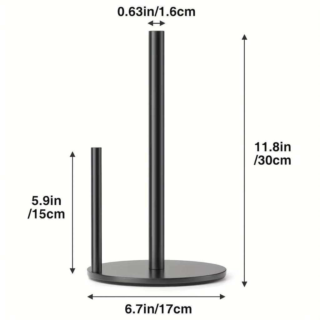 Heavy Duty Stainless Steel Paper Towel Stand Household Stable Base Kitchen Storage Holder