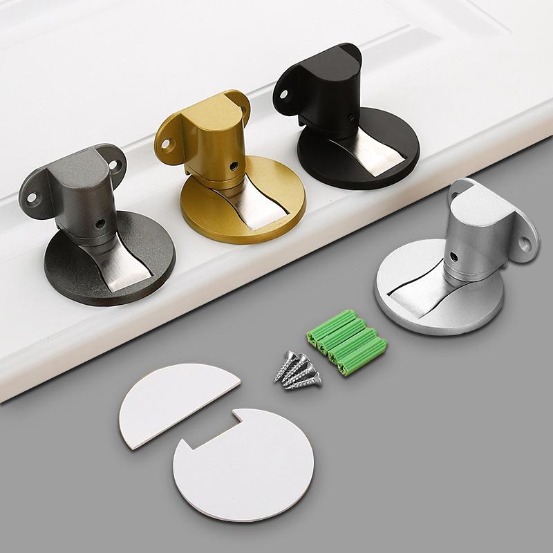 Adjustable Punch-free Magnetic Door Stopper Windproof Door Holder Safety Anti-collision for Kids Room Home Use