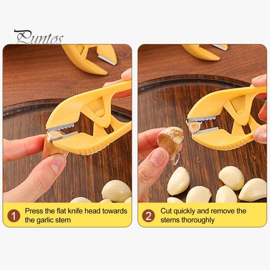 Garlic Peeler Stainless Steel Vegetable Peeler Manual Garlic Peeling Tool with Hanging Hole Kitchen Utensil for Quick Skin Removal