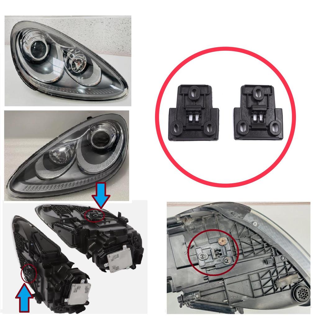 BHL587 Headlight Holder Repair Bottom Base Locking Bracket Set Left Right for Porsche Cayenne MK2 92A 958 2010-2014 7P5941149