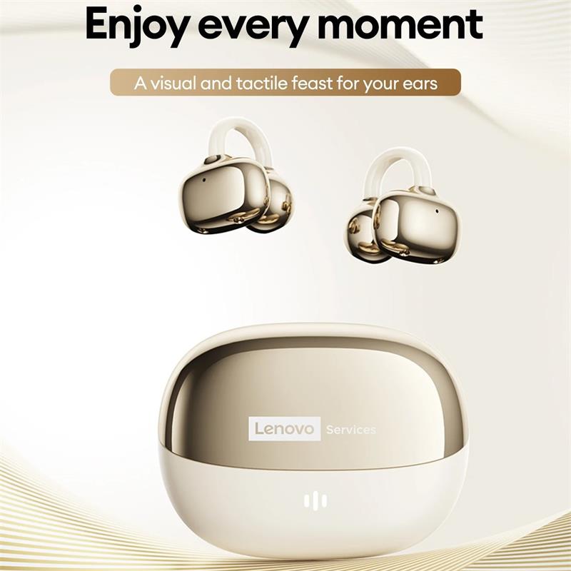 Original Lenovo RS103 Wireless Bluetooth 6.0 Ear Clip Earphones 360° Surround Sound Headphones Meetings Travel Exercise Headset
