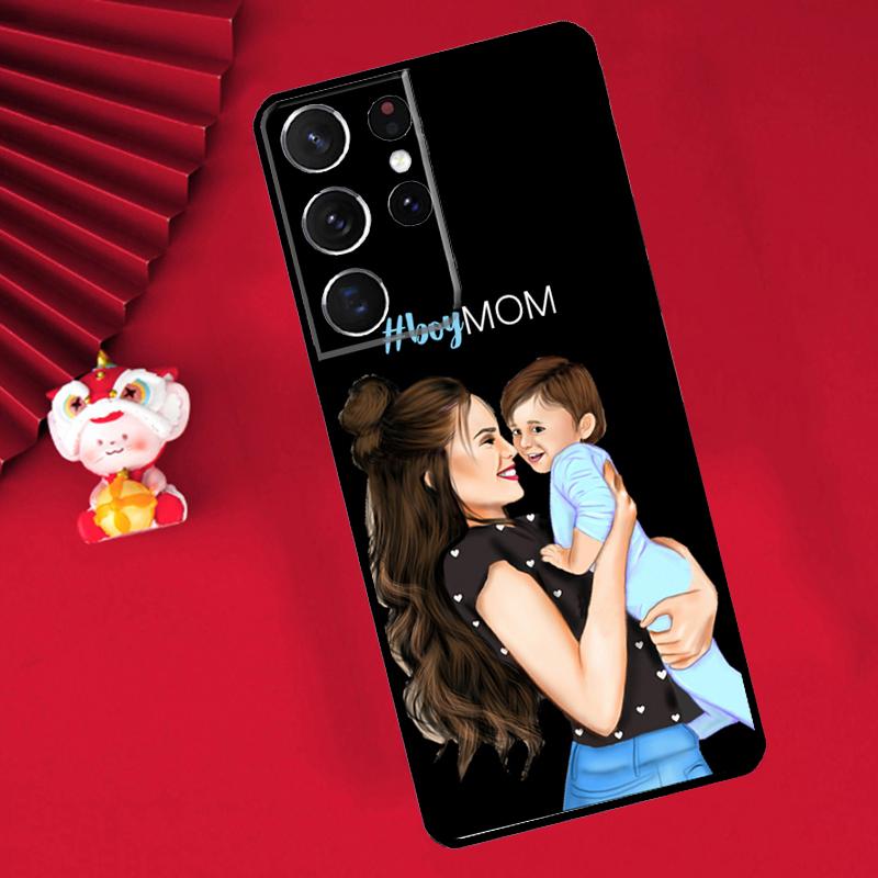 Super Dad Mom Baby Girl Twin Case For Samsung Galaxy S26 S25 S24 Ultra S21 S20 S22 S23 Ultra S10 Plus S25 FE Cover Funda