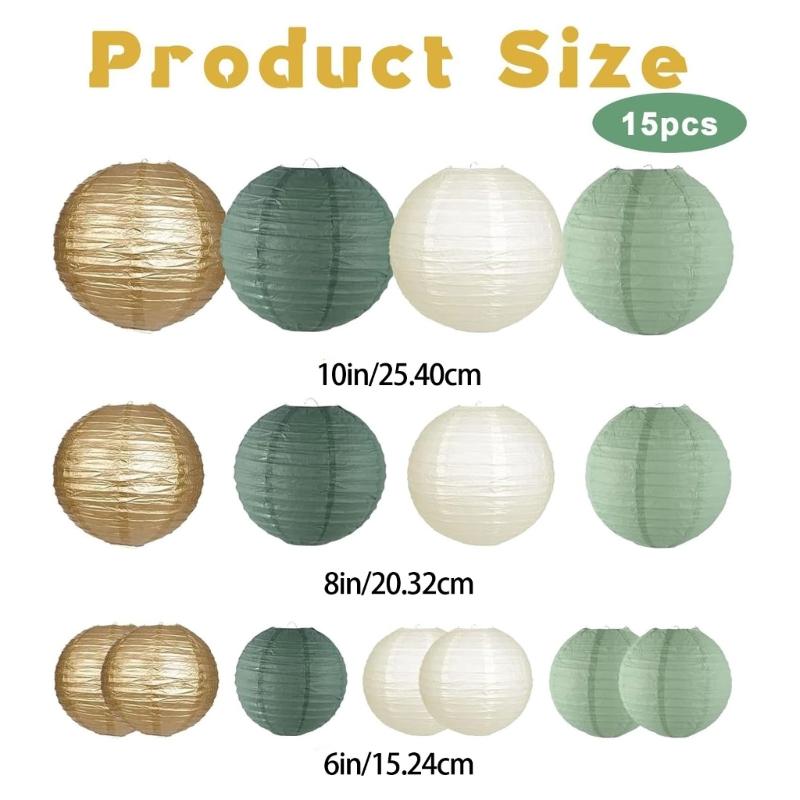 15pcs Intimate Paper Light for Wedding Decorations Party Supplies with Multiple Models Chromaticity