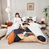 3 Piece Bedding Set Haikyuu Asahi Azumane Volleyball Karasuno Jersey Anime Duvet Cover Set, Sports Manga Bedding for Teens Boys Girls Bedroom Decor