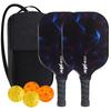 Pickleball-Schläger 2er-Set, Fiberglas-Pickleball-Set mit Pickleball-Schlägern und Tragetasche, Pickleball-Geschenke für Anfänger, Pickleball-Schläger-Set