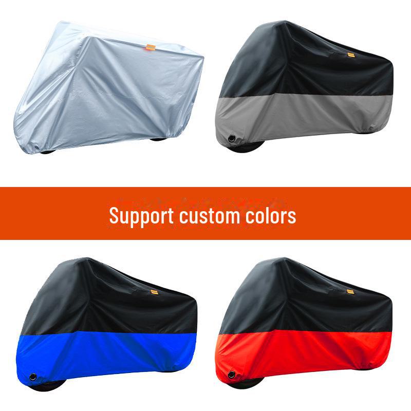 

Водонепроницаемый чехол для мотоцикла 210D с серебристым покрытием, идеально подходит для использования на открытом воздухе, электромобилей, велосипедов, защиты от солнца, пыли. Flannel Aluminum Foil S (1.8m for 1.6m bikes)