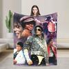 Patriotic Michael Jackson Flag Portrait Blanket Quality Soft Warm  Throw Blanket Autumn Camping Bedroom Street Trend Bedspread