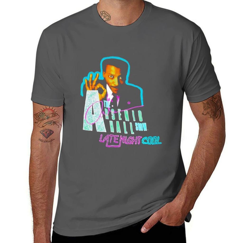 1990 The Arsenio Hall Show Rare Vintage Late Night Tshirt Outdoor Work Short Sleeve Top