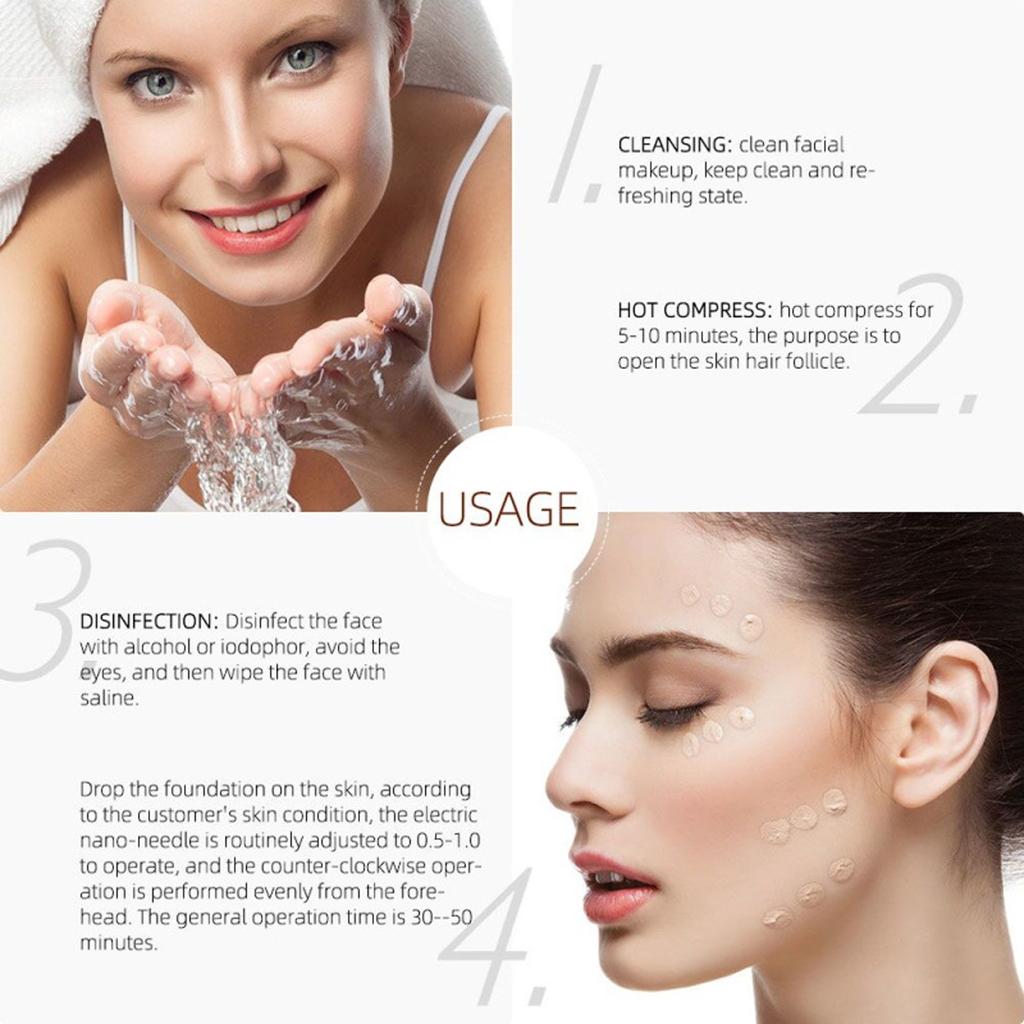 5MLx10PCS Ampulle Liquid Foundation Starter Kit Semi-Permanent Foundation BB Cream Natural Nude