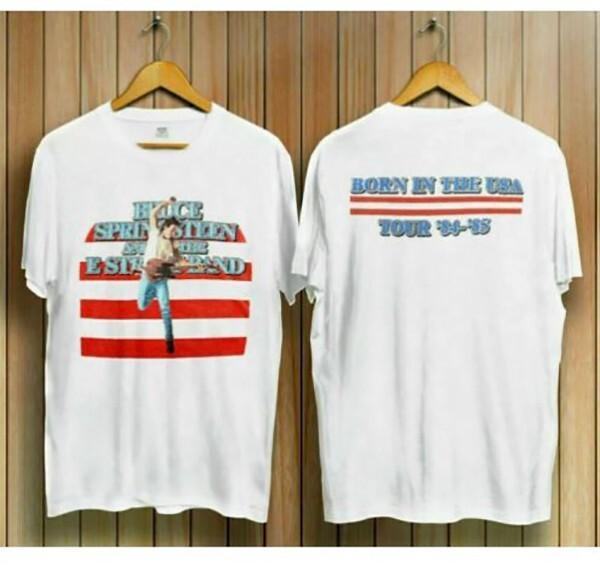 

Bruce Springsteen and E Street Band Born in USA Tour 84-85 T-Shirt. 4XL