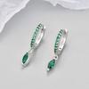 Sterling Silver Water Drop Dangle Hoop Earrings Women Minimalist Jewelry