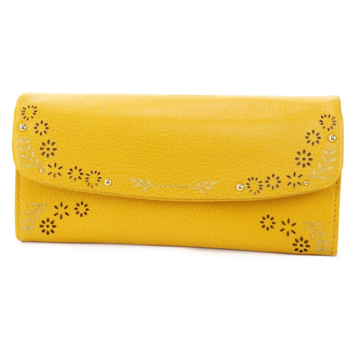 

Long Wallet with Coin Purse Genuine Leather Pleuse Yellow [Framework] Women s FW-41802-52 жовтий