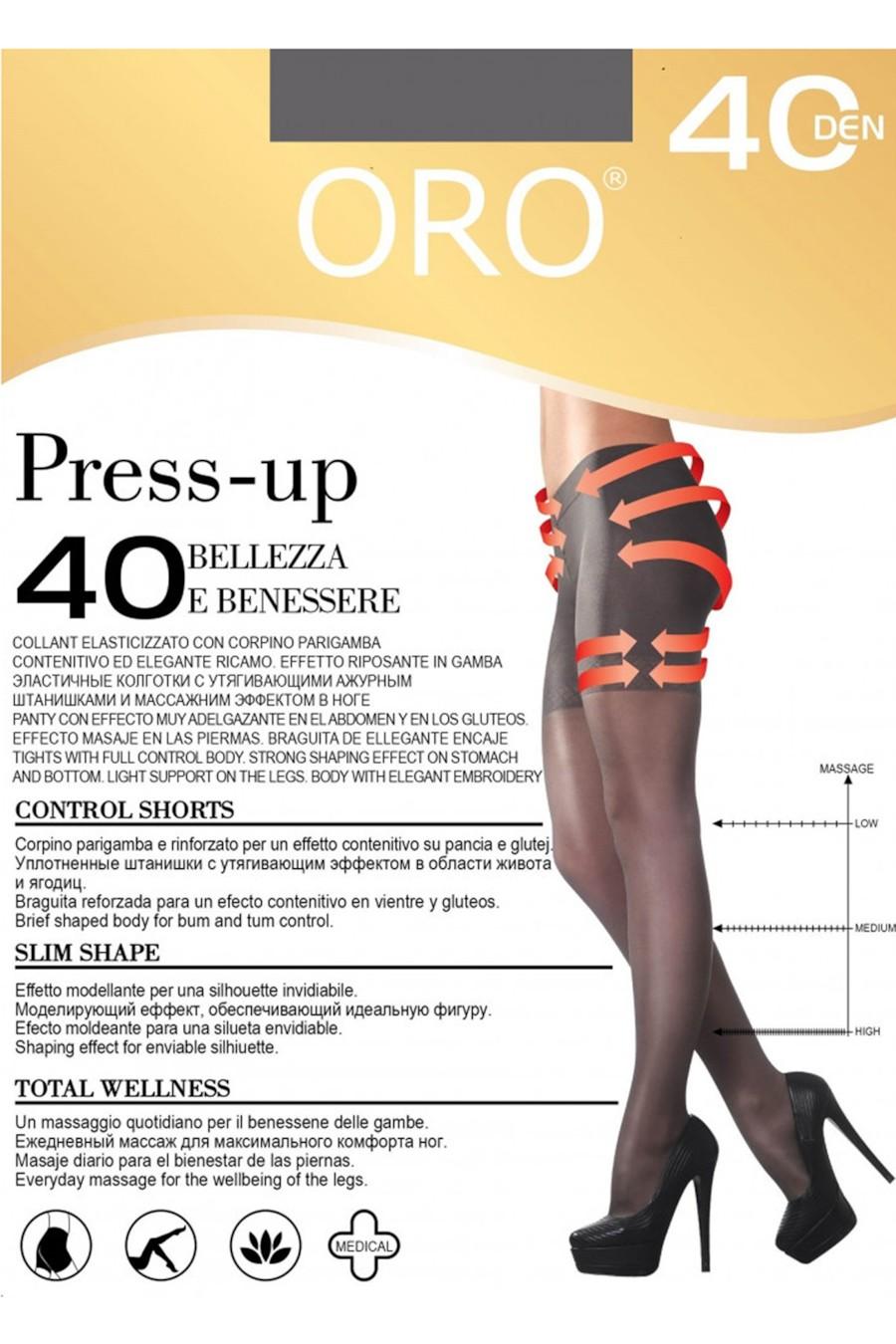 

Колготки, 40 den ORO (91028) 5(XL) сірий