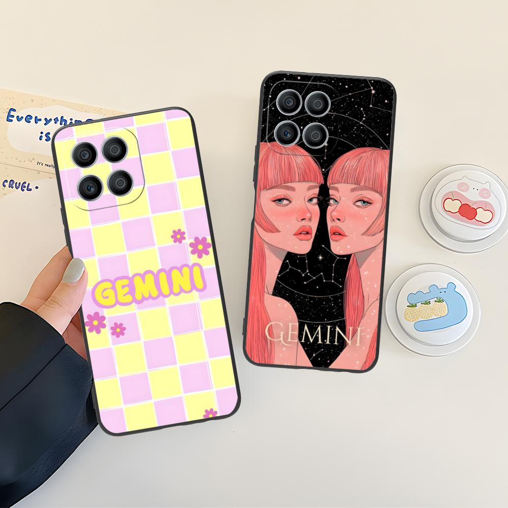 Zodiac Sign Gemini Mobile Phone Case for Honor 90 80 70 60 50 30 20 10 9 8 7 Pro S SE Lite 5G Colorful Printing Cover Luxury