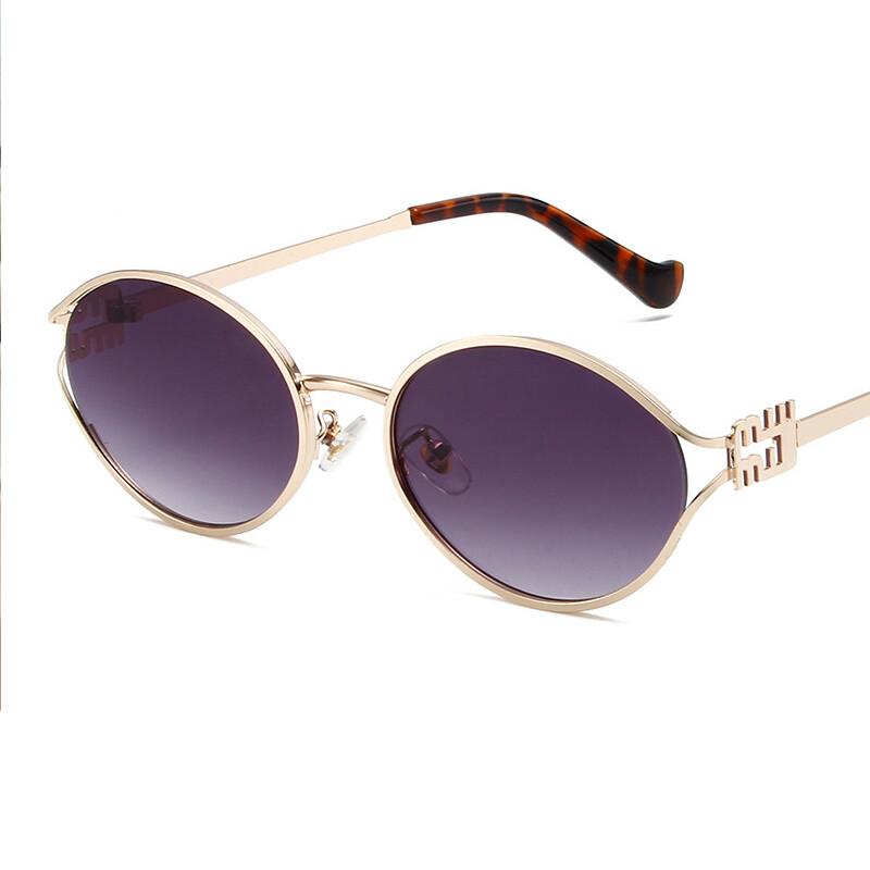 Luxury Metal Brand Sunglasses For Men And Women Unisex Designer Fashion Sun Glasses Unisex Stylish Shades Uv400 Oval Eyewear