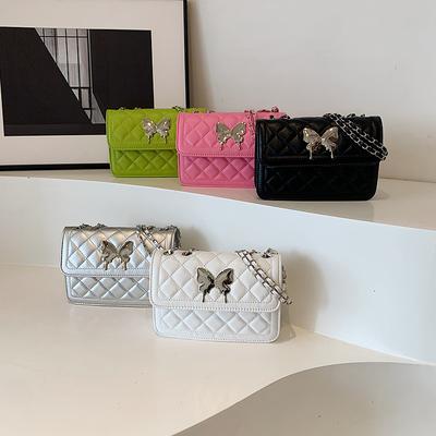 Casual Small Bag New Style for Women's Popular Crossbody Bag Fashionable Shoulder Bag Simple Chain Large Capacity Small Square Bag