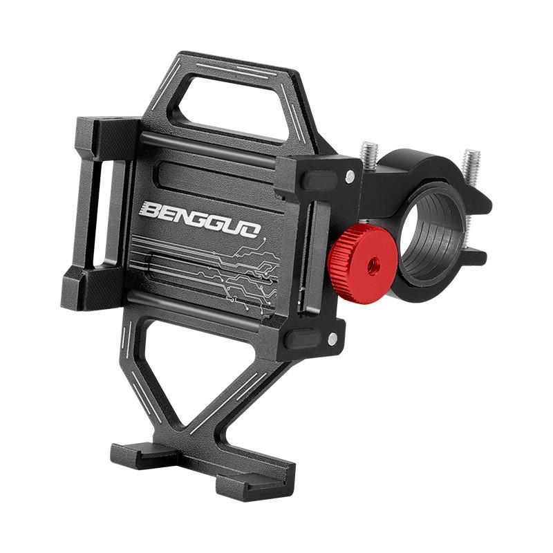 

Bicycle Phone Mount Aluminum Alloy For Mountain Bike And Ebike Navigation Black Handle