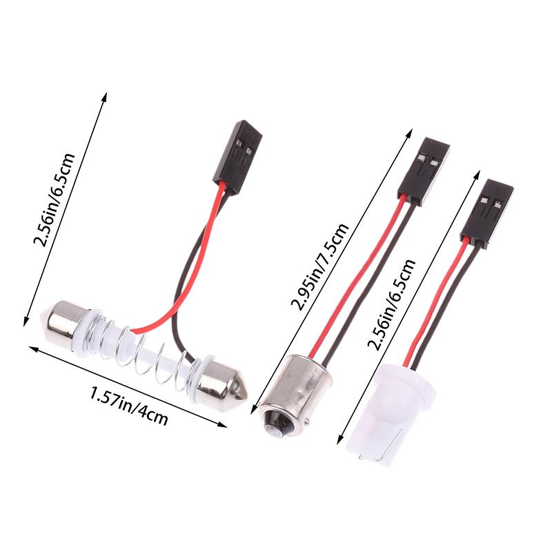 10 Stück Adapter Für Auto Licht LED Panel Bremsleuchte Auto Innenraum Deckenleuchte T10 BA9S T4W Keil zu Rosa Stecker Kabel