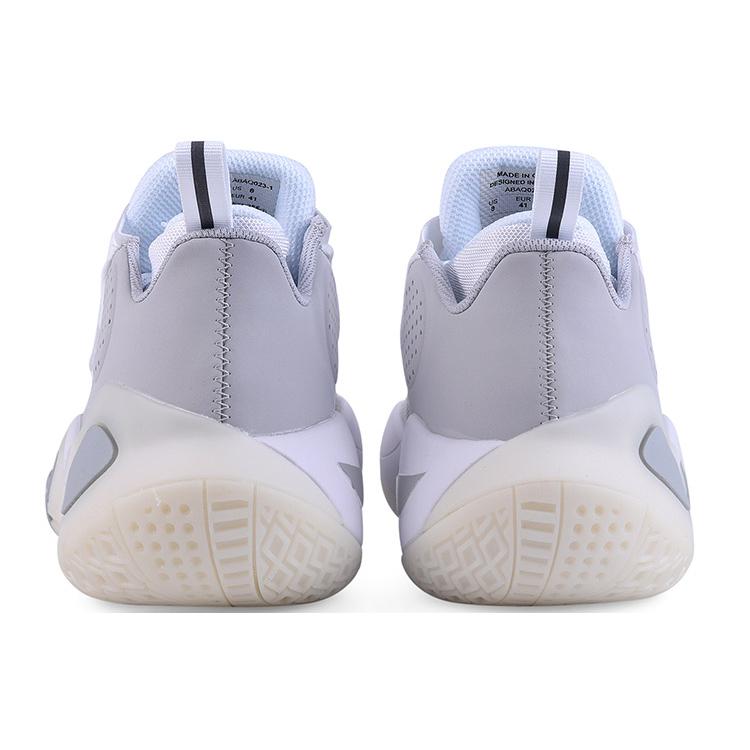 Li Ning All City 8 V2 All City 8 Cushioning Breathable Abrasion Resistant Low top Basketball Shoes Men's Gray White ABAQ023-1