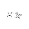 Beixi S999 Sterling Silver Star Stud Earrings: Chic, Luxurious, High-End Women's Jewelry