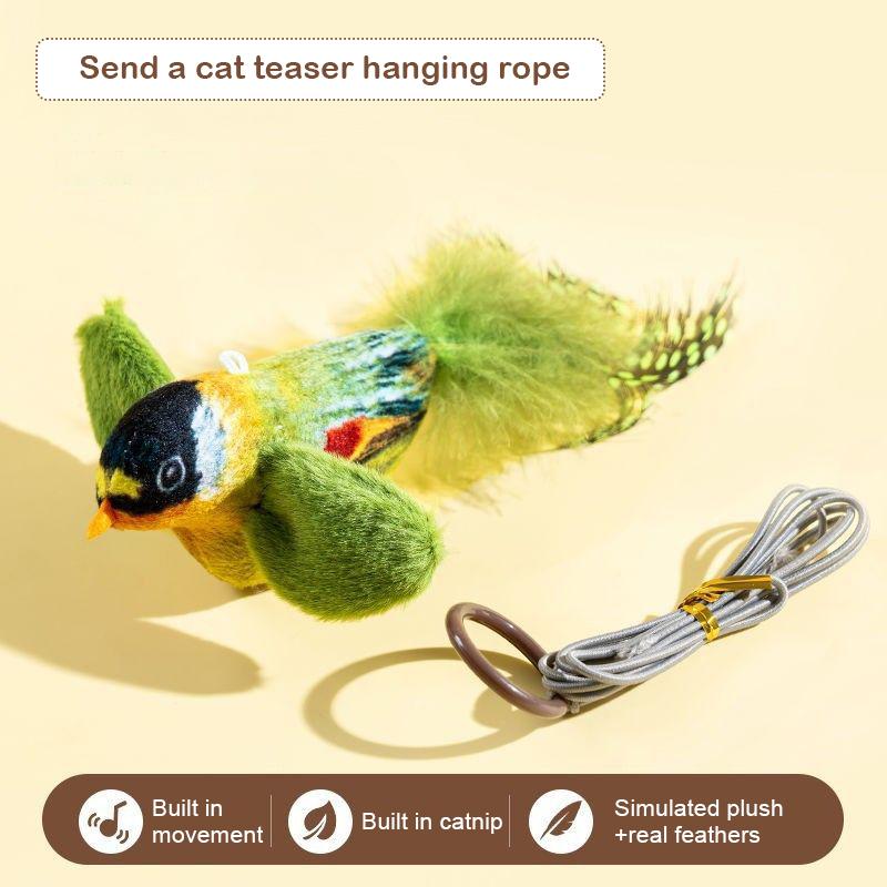 

Интерактивная игрушка-симуляция птицы, забавная игрушка-палка для кошек, пушистая игрушка-палка для кошек, устойчивая к укусам и царапинам, товары для животных as the picture