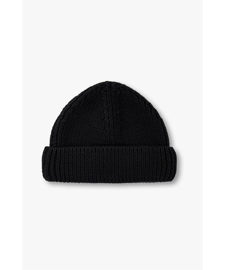 MAN ON THE BOON [Merz B. Schwanen] Wool Knit Beanie_Black 4714324103