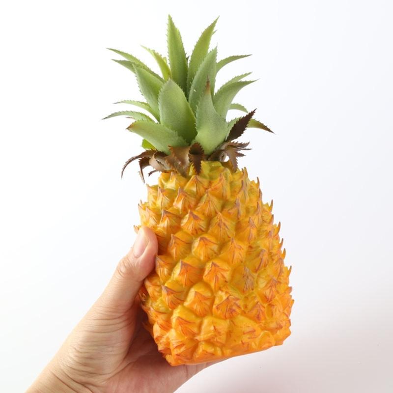 Large Artificial Pineapple Fruit Ornament Yellow Pineapples Decoration for Home and Retail Settings