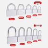 Blade-Shaped Stainless Steel Padlock, Square Head, 30mm, Ideal for Doors, Dorm Rooms, Cabinets, Long-Shank Anti-Theft Design.