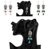 Punk Skull Pendant Earrings In Alloy With Water Drop Design For Gothic Fashion