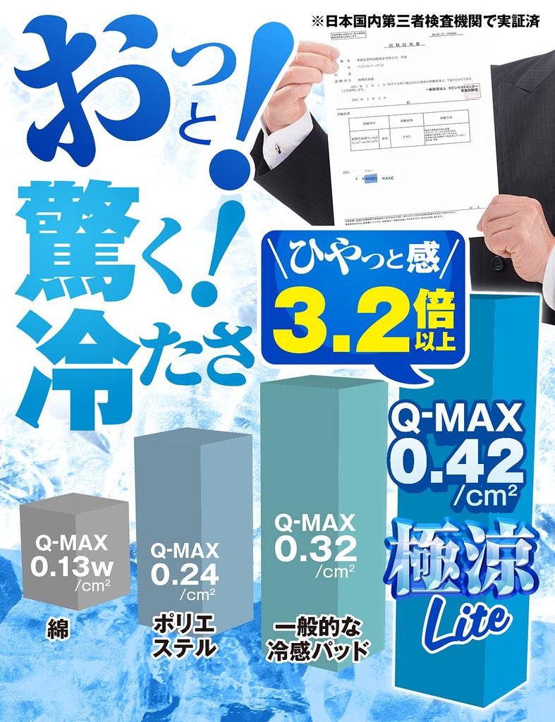 Gokuryo Lite Fitted Sheet and Cool To the Times Instant Machine Single Pillowcase, 2-piece Set, Touch, QMAX0.42, Summer, Cool, Antibacterial, Cool,