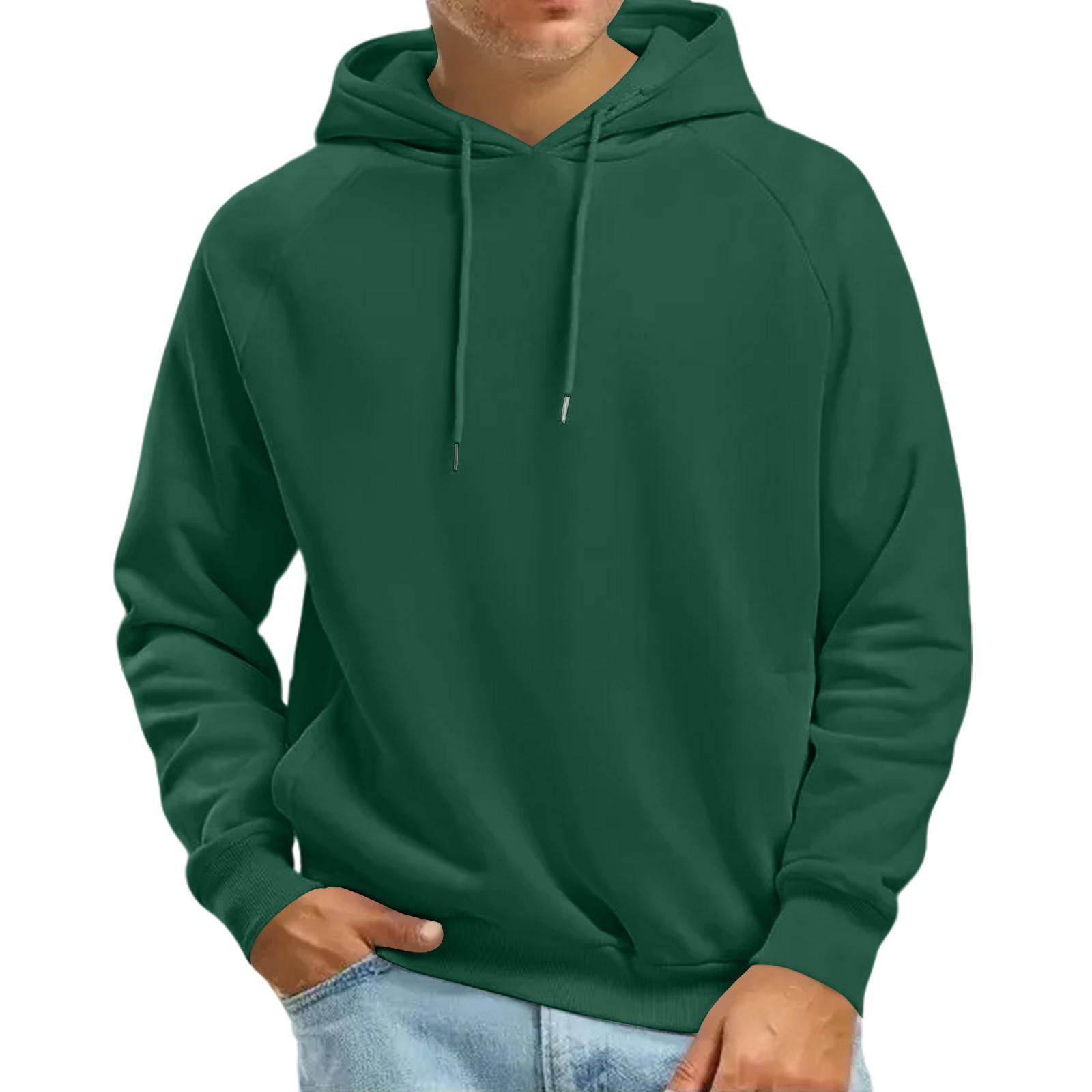 

Men s Fashion Raglan Long Sleeve Hooded Sweatshirt L