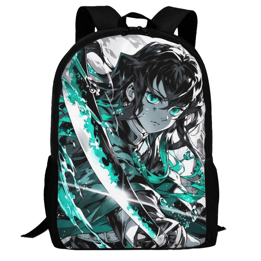 Demon Slayer Anime Backpack Tokitou Muichirou Print Student School Bag Teen Girls Travel Rucksack Casual Daypack Mochila Gift