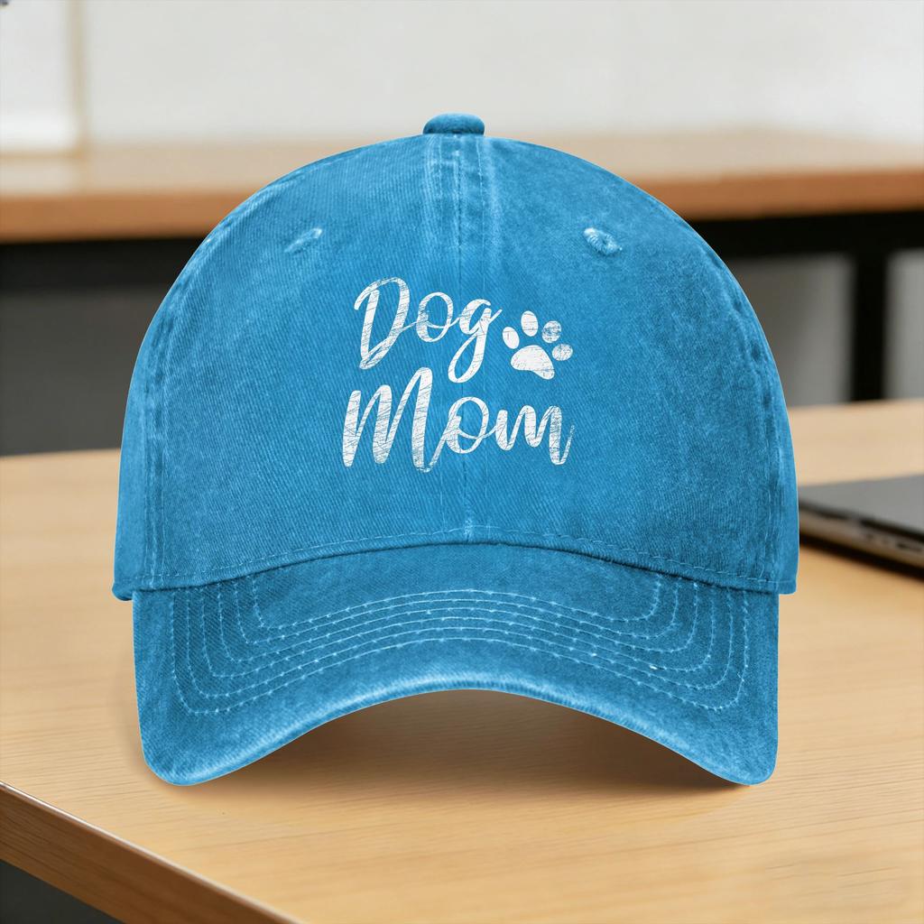 Summer Dog Mom Funny Dog Paw Baseball Cap Sun Adjustable Custom Logo Washed Trucker Hat Women Unisex Trendy Baseball Caps