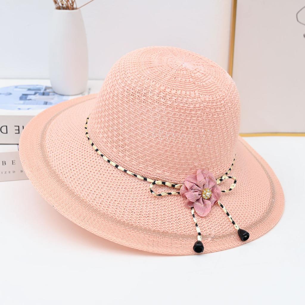 Hat Women's Summer Straw Hat Fashion Beach Hat Versatile UV Protection Sun Hat Flower Sun Protection Hat