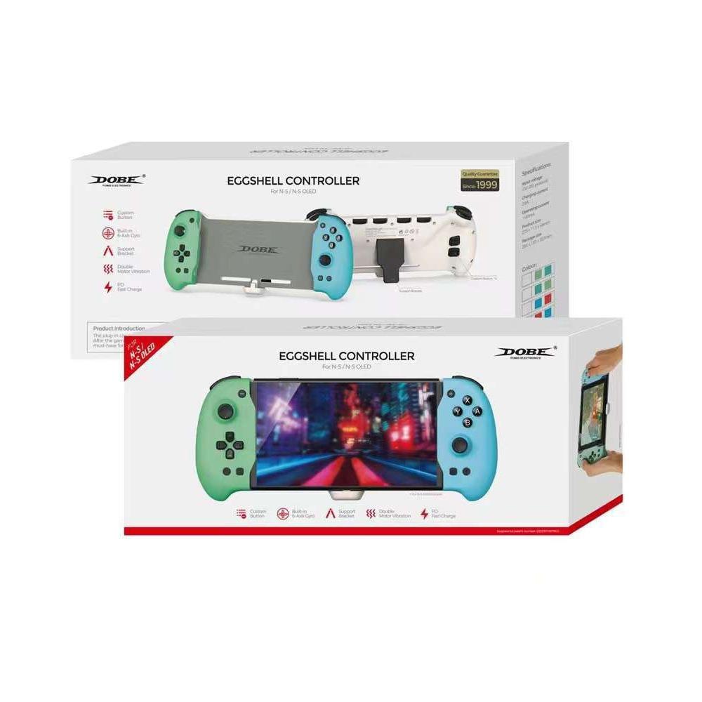 Nintendo Switch OLED Ergonomic Controller Grip with Gravity Induction of Six-Axis Gyroscope, Double Motor Vibration, Kickstand and Game Card Slot