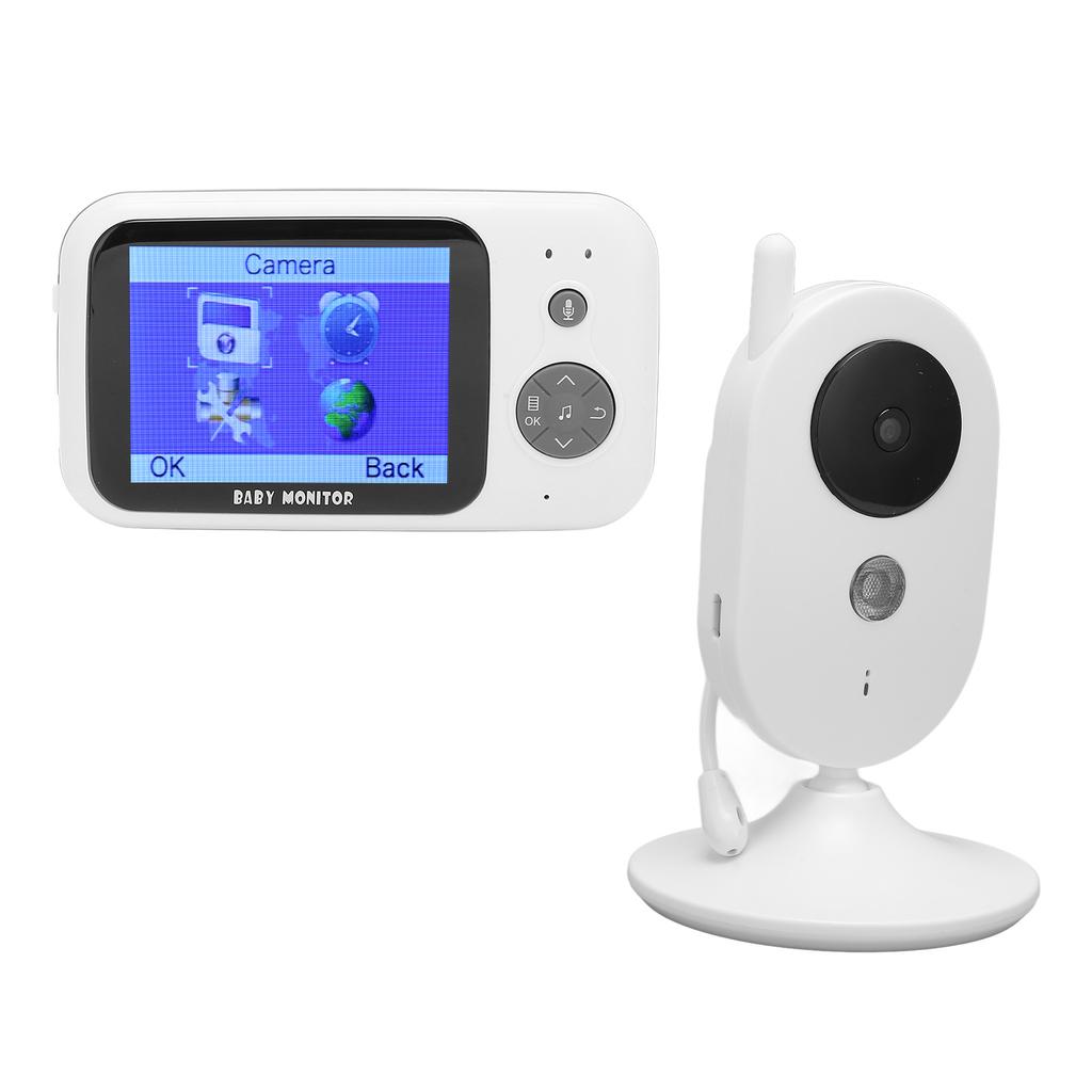 Baby Camera with 3.2in LCD Monitor 2 Way Audio Night Vision Temperature Monitoring Music Playback for The Elderly Kids