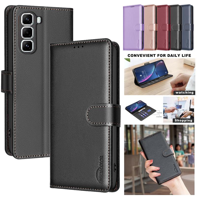 Wallet Flip Anti-theft Case For Infinix Hot 50 Pro 4G Note 40 Pro+ Plus 5G Note40 Leather Phone Cover Blocking Protective Bags