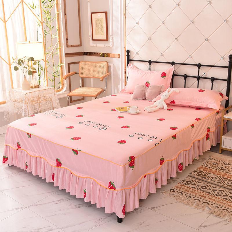 Non-slip One-piece Bed Skirt Korean Version of The Bed-cover Protective Cover Home Floral HOTEL 14 Styles Vintage Stylish Design