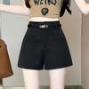 2025 Spring/Summer High Waist A-line Women's Casual Korean Style Wide Leg Shorts