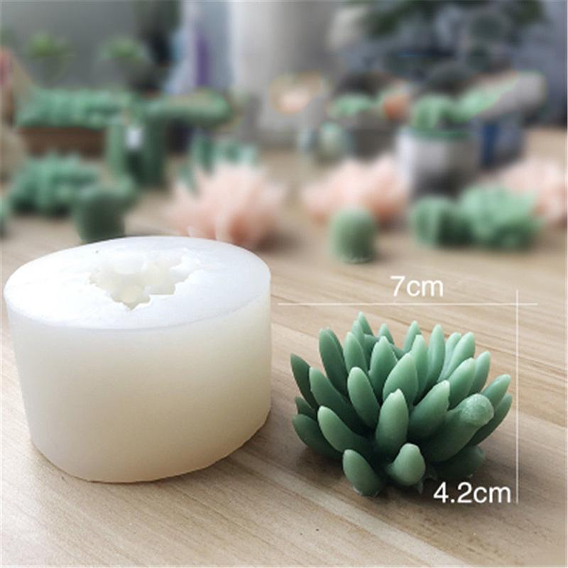 3D Cactus Succulents Silicone Mold For Jelly Chocolate Ice Making Cake Baking Gypsum Wax Concrete Candle DIY Resin Art Mould
