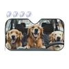 Adorable Dog Print Insulated Car Sunshade - Universal Fit