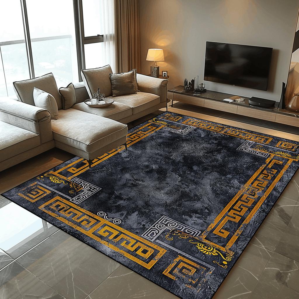 Modern Abstraction Rug Living Room Decoration Luxury Light Carpet Large Area Bedroom Comfortable Soft Mat Non-slip Lounge Rug