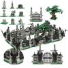 MOC Halloween Cementerio del Infierno Bloques de Construcción Modelo Ladrillos DIY Calabaza de Terror Decoración Figuras de Fantasmas Juguetes para Niños, Niños