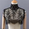 Elegant Black Fake Collar Lace Elegant Women Fake Half Shirt Detachable White False Collars Woman Neckwear Clothing Accessories