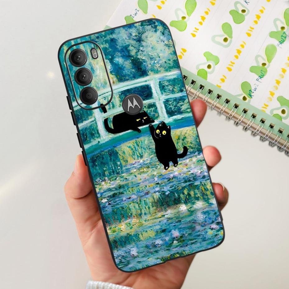 Lovely Printing Case For Motorola Moto G71 5G Soft TPU Black Silicone Back Cover For MOTO G71 G 71 5G XT2169-1 Phone Cases