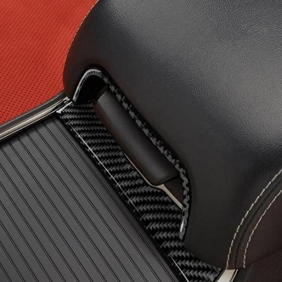 Carbon Fiber Fits Charger 2015-UP REAL Storage Switch Bezel Centre Console Trims