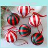 Holiday Ornament Pack With Red And White Woven Balls For Christmas Celebrations