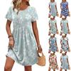 Dresses For Women Short Sleeve O Neck Casual Dresses Waist Maternity Dress With Pockets