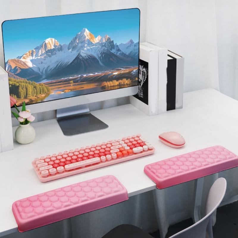 Soft Fabric Mouse Wrist Support Pad With AntiSlip Base For Office Desk Edges And Computer Use