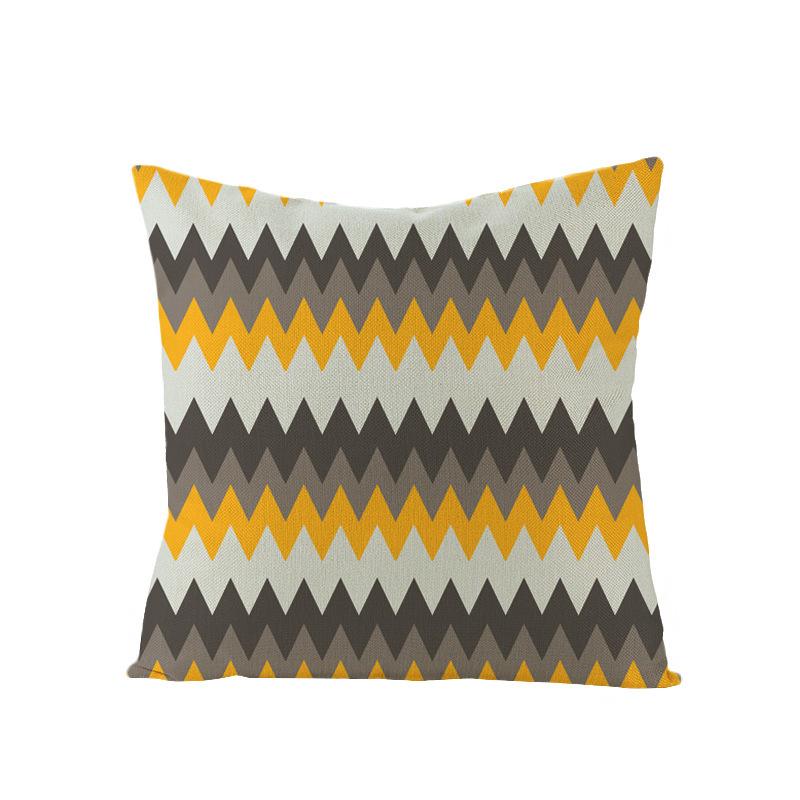 Modern Minimalist Style Linen Pillowcase Household Goods Soft-decorative Sofa Pillowcase Geometric Abstract Pillowcase